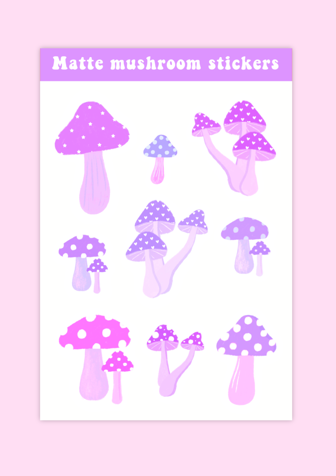 Mushroom Stickers / Various colours