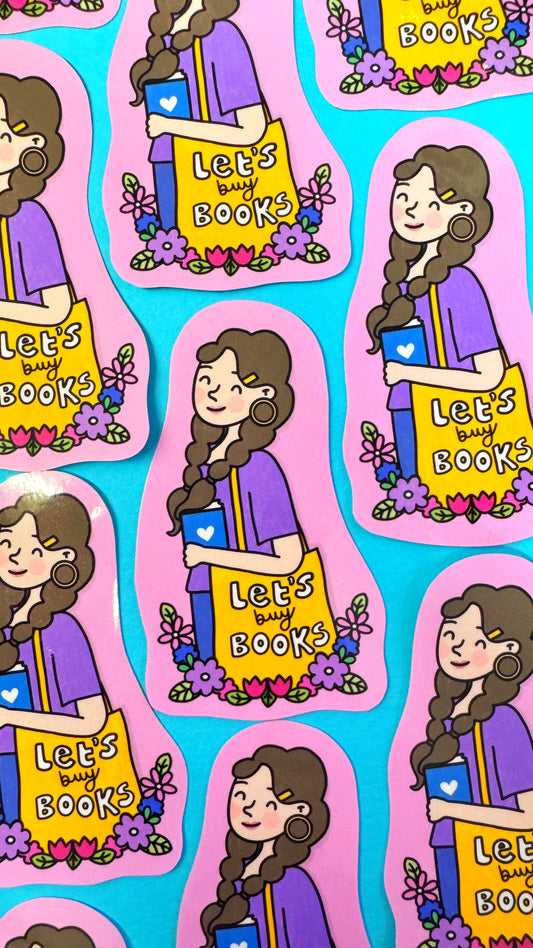 Let’s Buy Books Sticker
