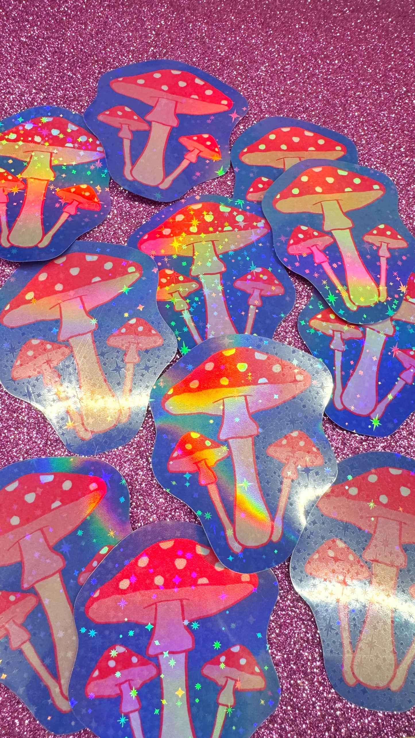 Sparkly Mushroom Sticker