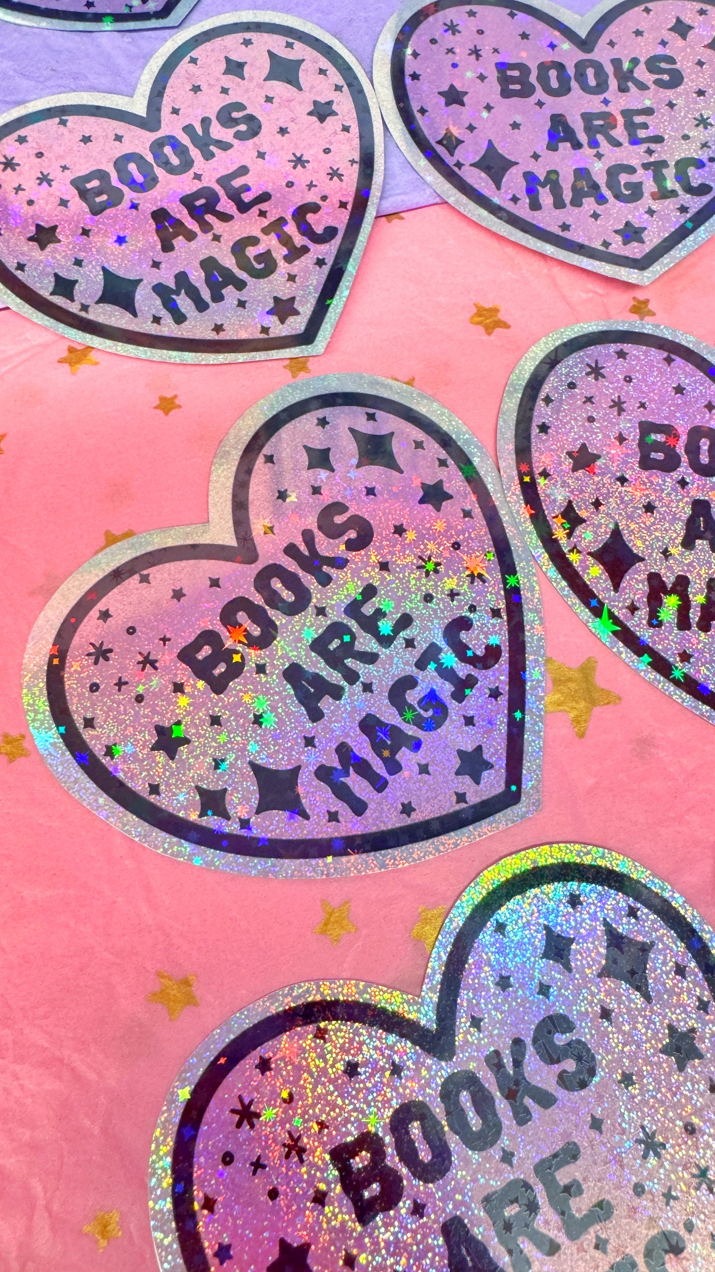 Books Are Magic Holo Sticker