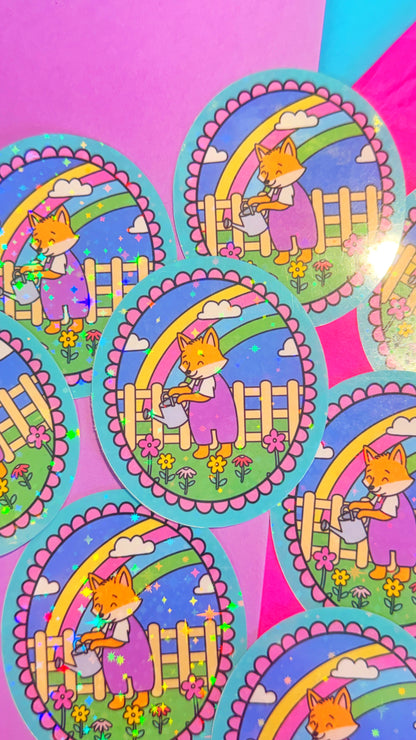 Garden Fox Sticker