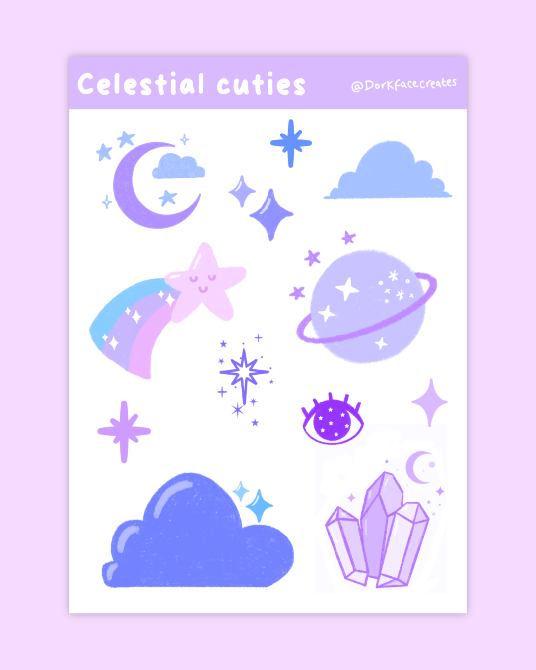 Celestial Cuties Sticker Sheet