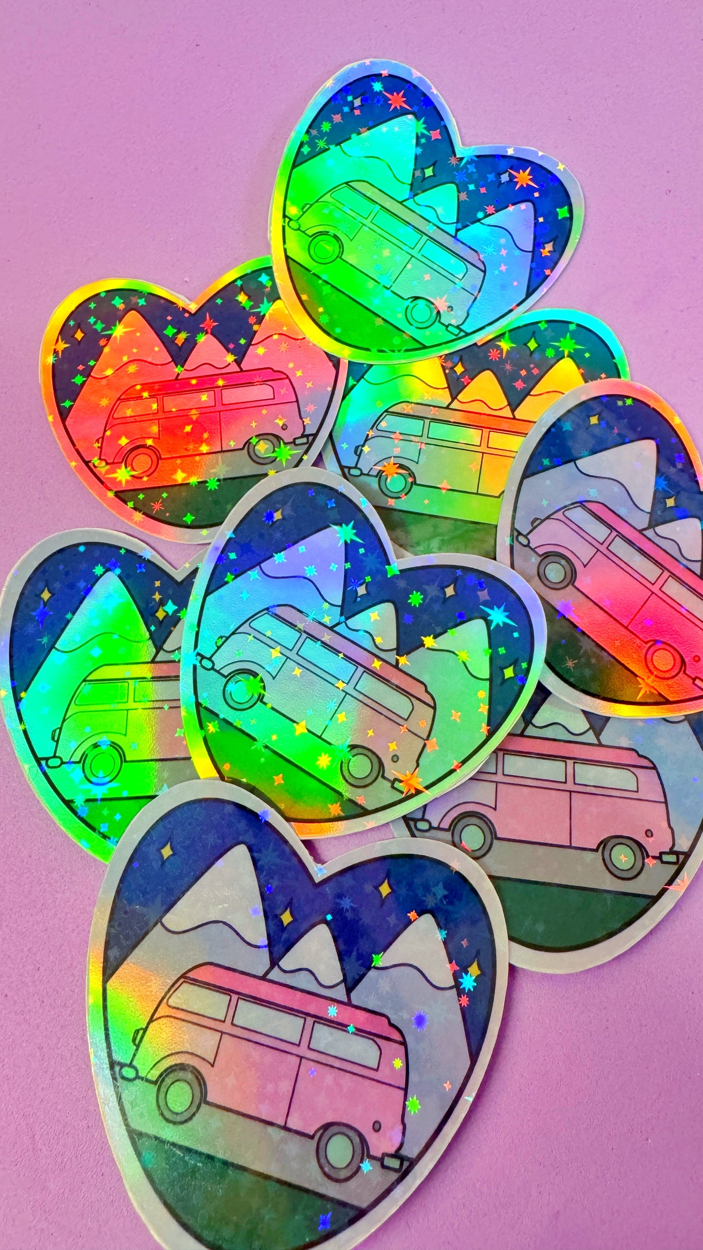 Camper Van Holo Sticker