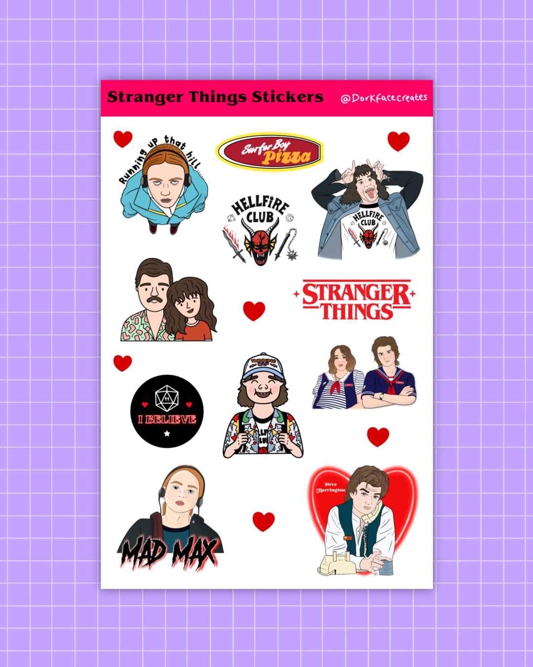 Stranger Things Sticker Sheet