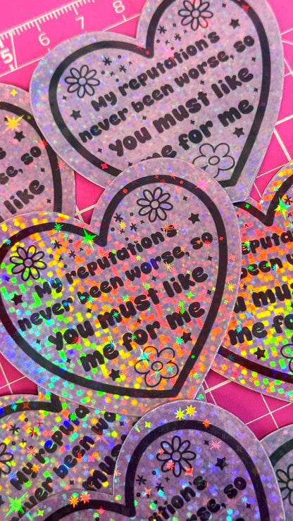 Reputation Glitter Sticker