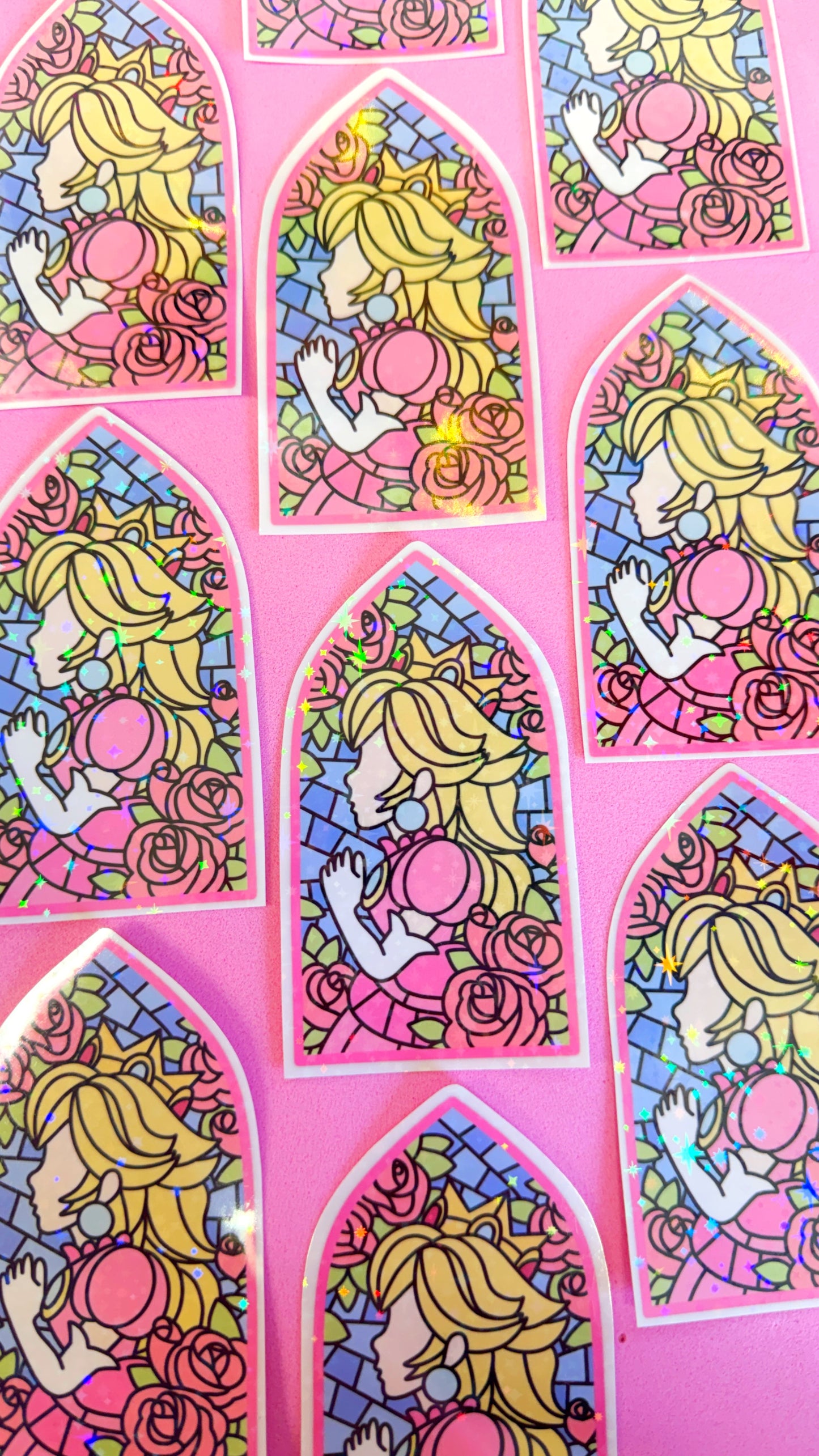 Peach Window Sticker