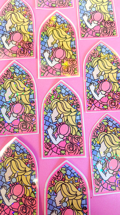 Peach Window Sticker