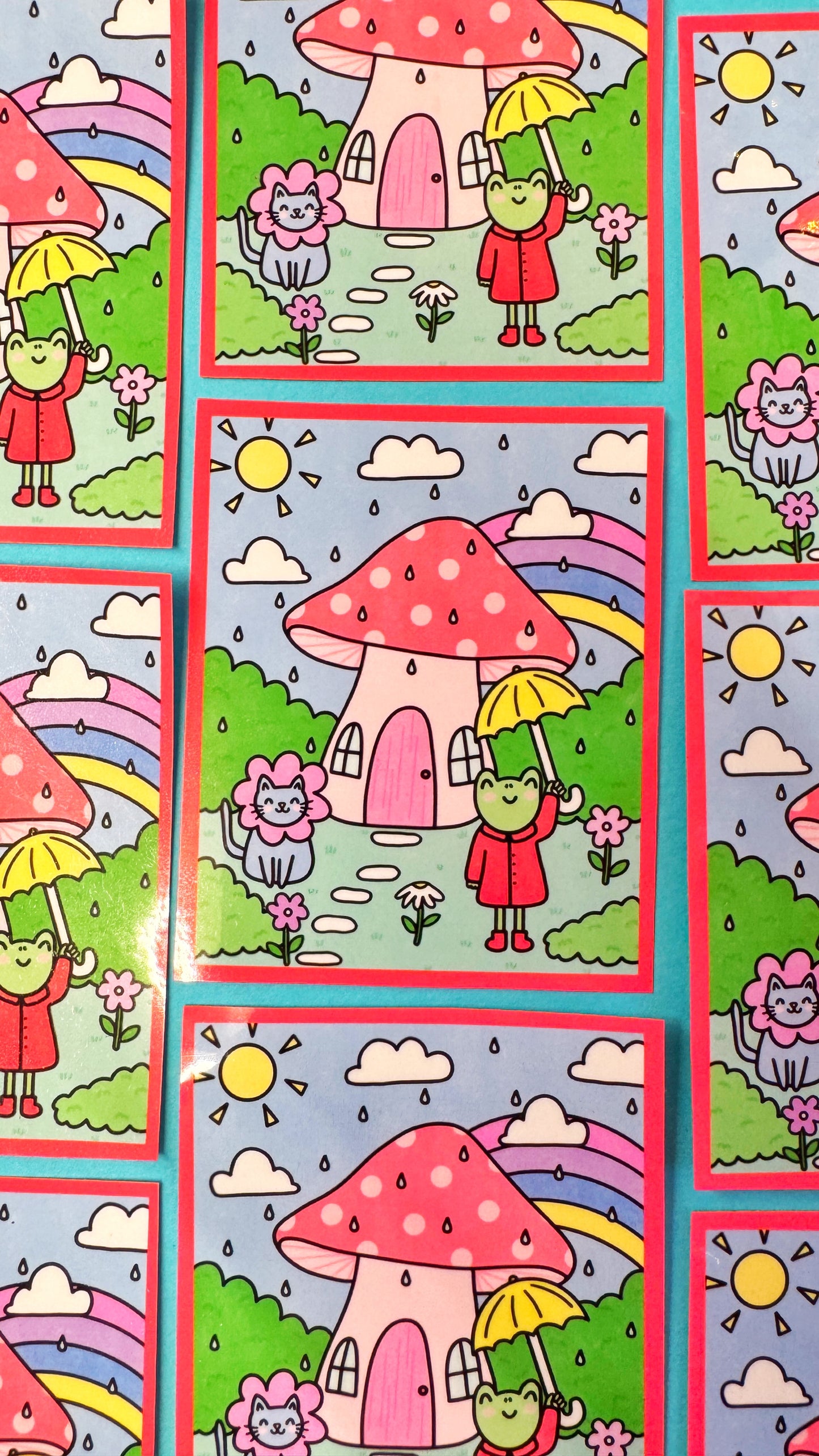 Mushroom House Sticker