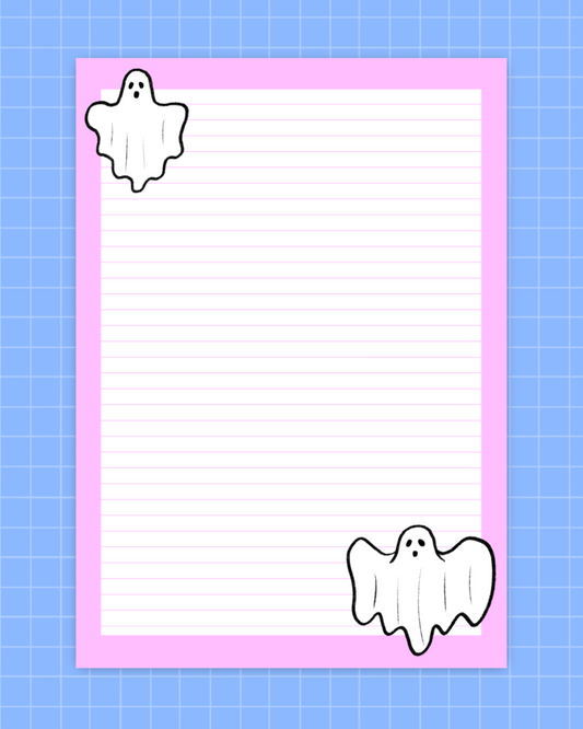 A4 Pink Ghostie Notepad