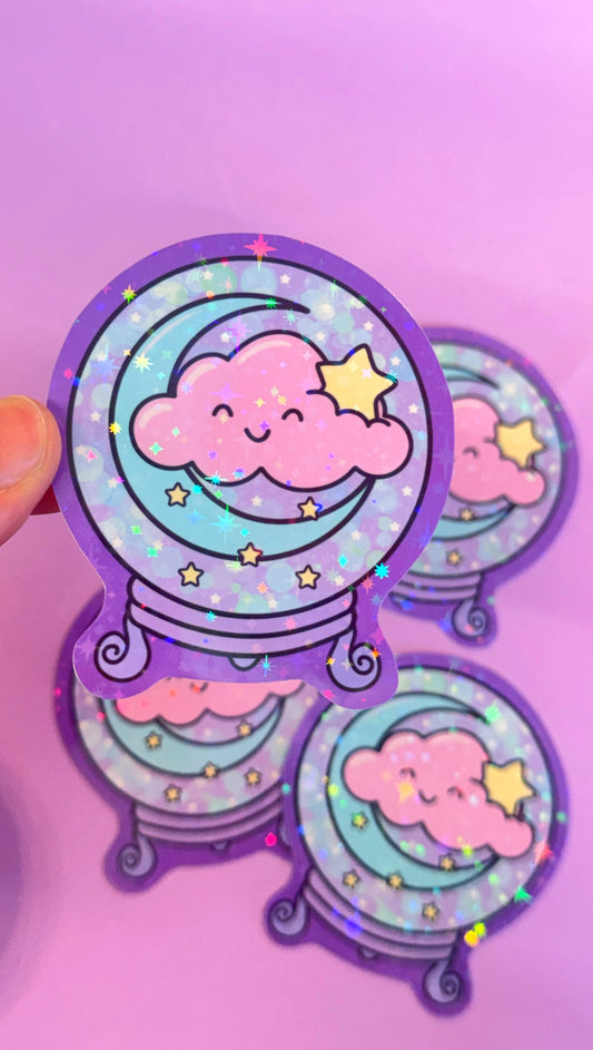 Night Sky Crystal Ball Sticker