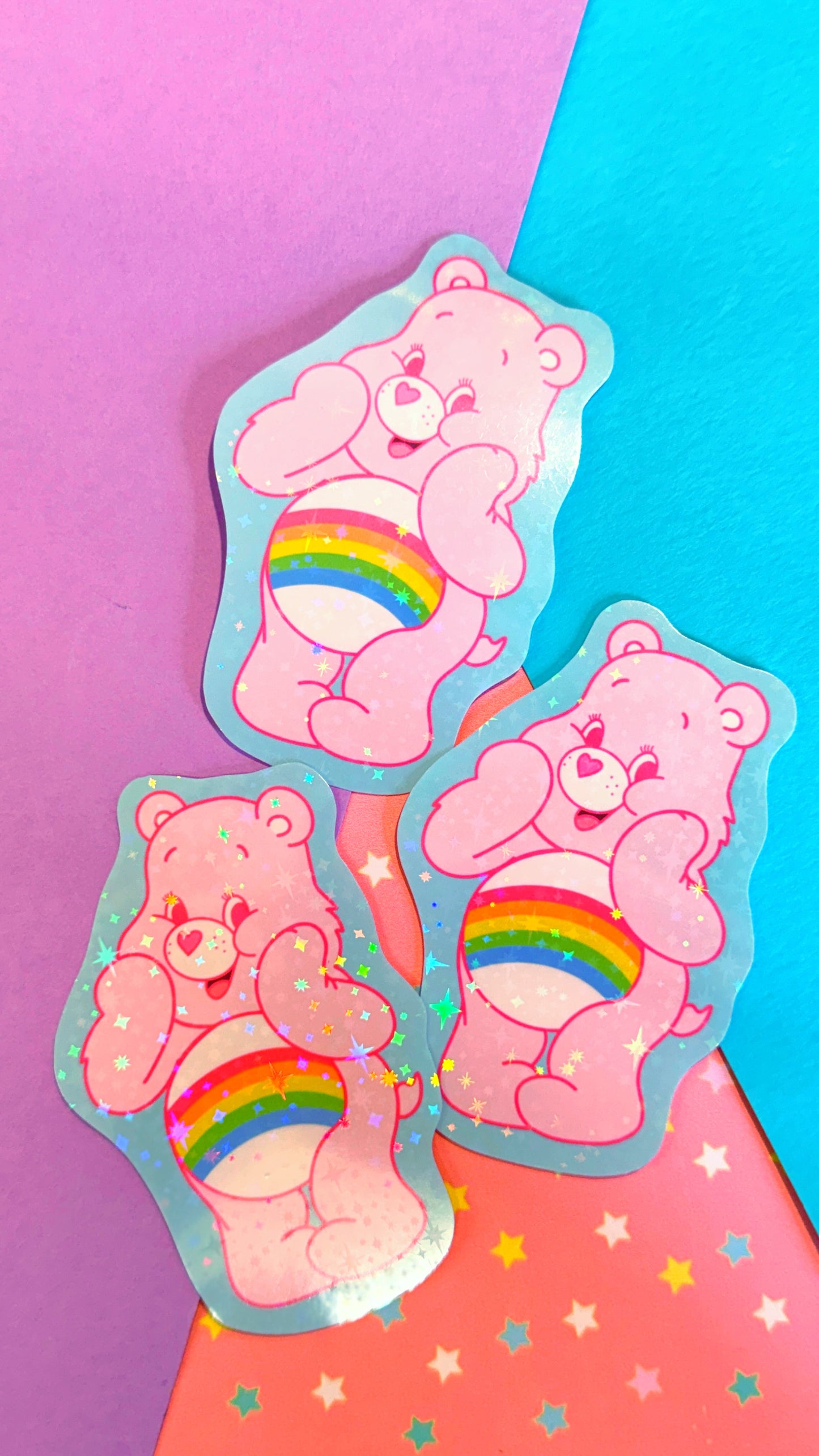 Cute Glitter Bear Sticker