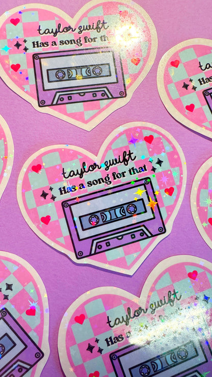Taylor Has a Song For That Glitter Sticker