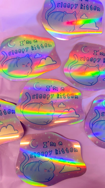 Sleepy Kitty Sticker