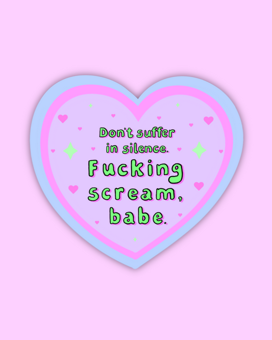 Fkn’ Scream Babe Sticker