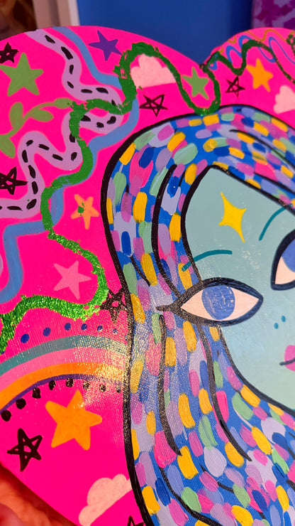 Weird Girl Heart Canvas