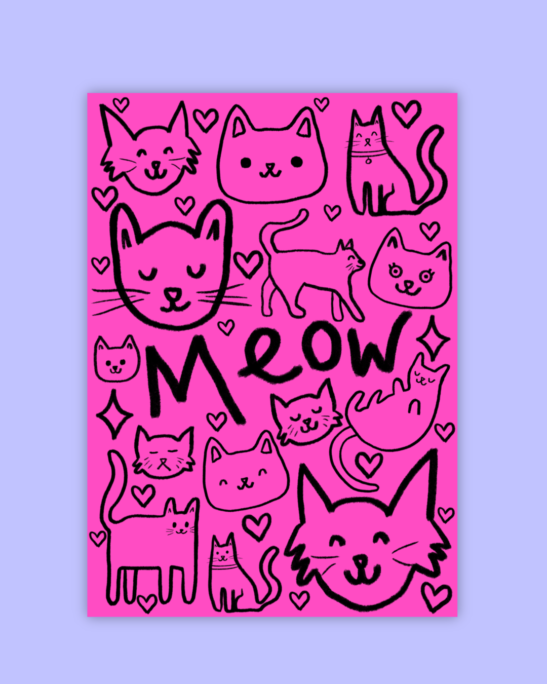 Meow Print - Various Colours