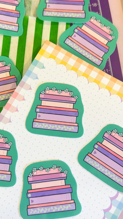 Book Pile Sticker