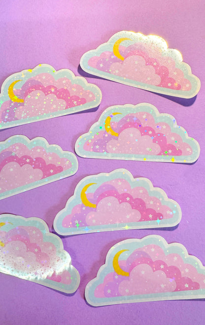 Glitter Cloud Stickers