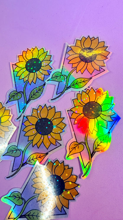 Sunflower Holo Sticker