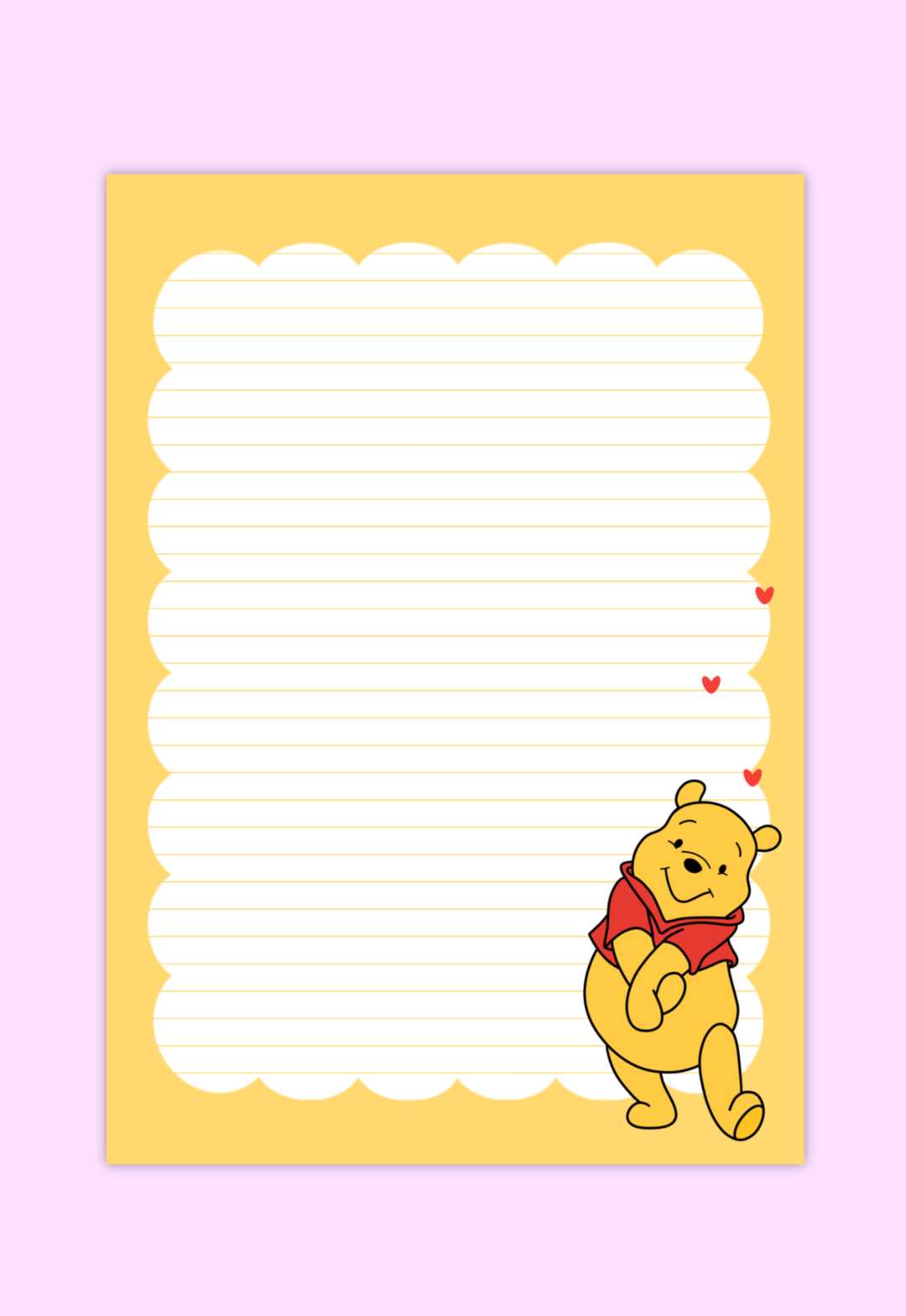 Winnie Lined Notepad