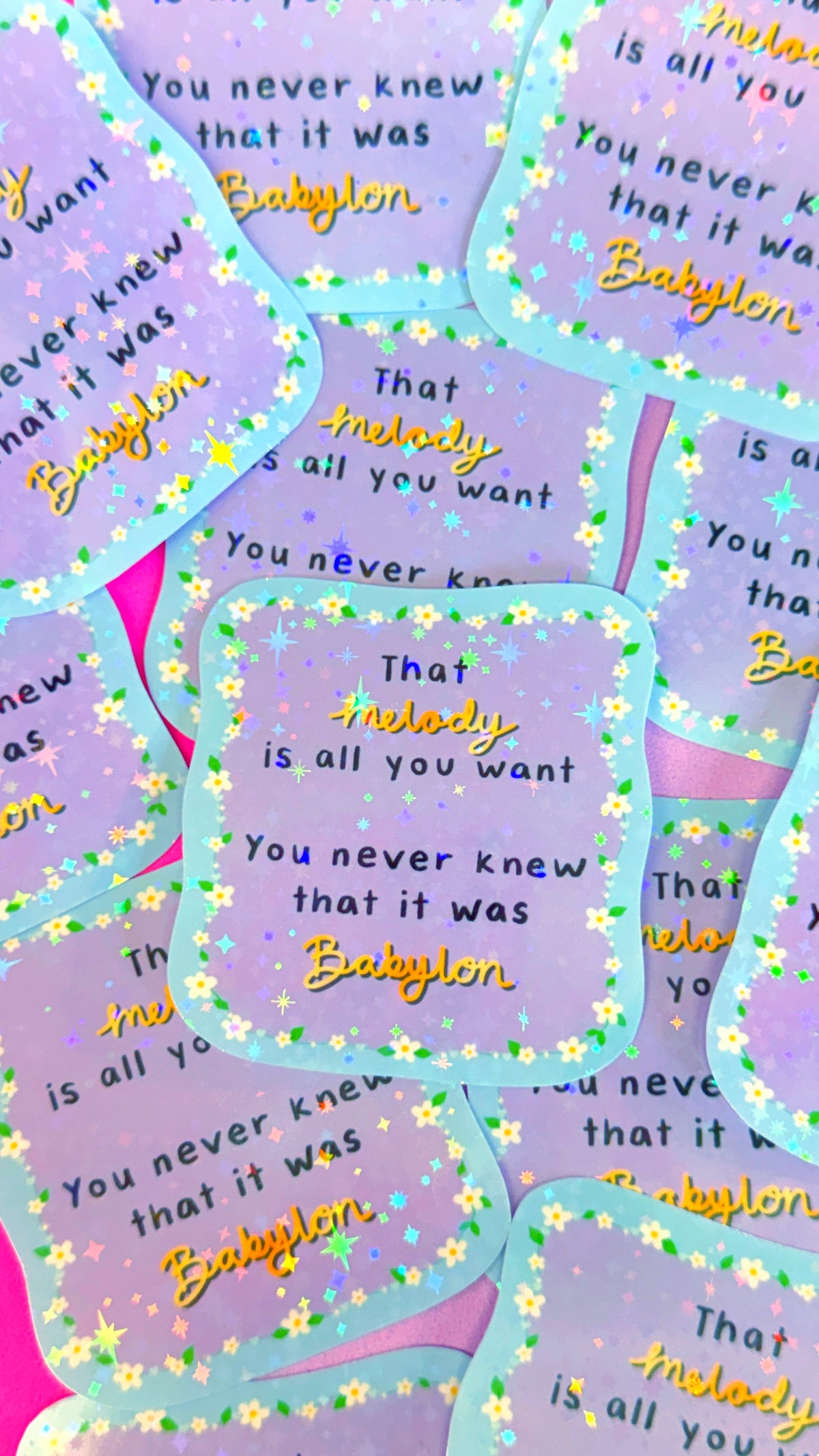 Babylon Glitter Sticker