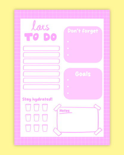 Lots To Do Daily Notepad