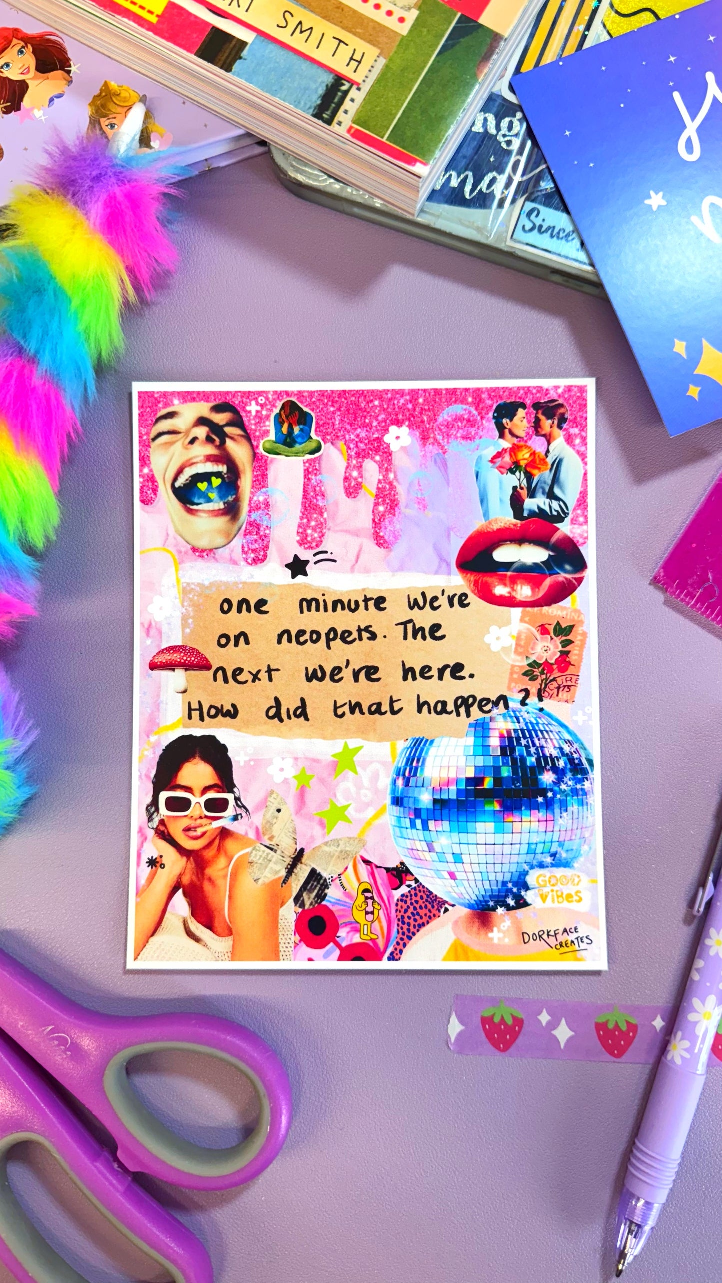 ‘Millenial Madness’ Collage Print