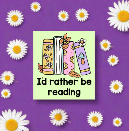 Rather Be Reading Sticker