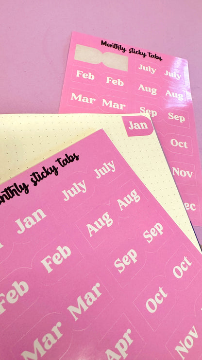 Monthly Sticky Tabs