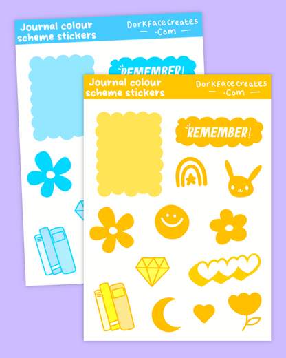 Journal Colour Theme Stickers