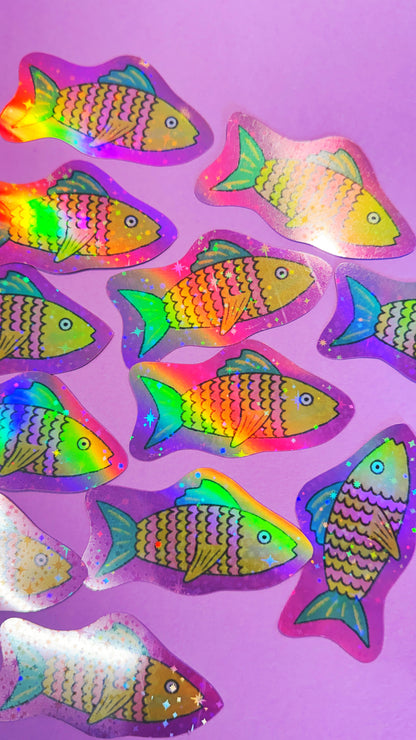 Holo Fish Glitter Sticker