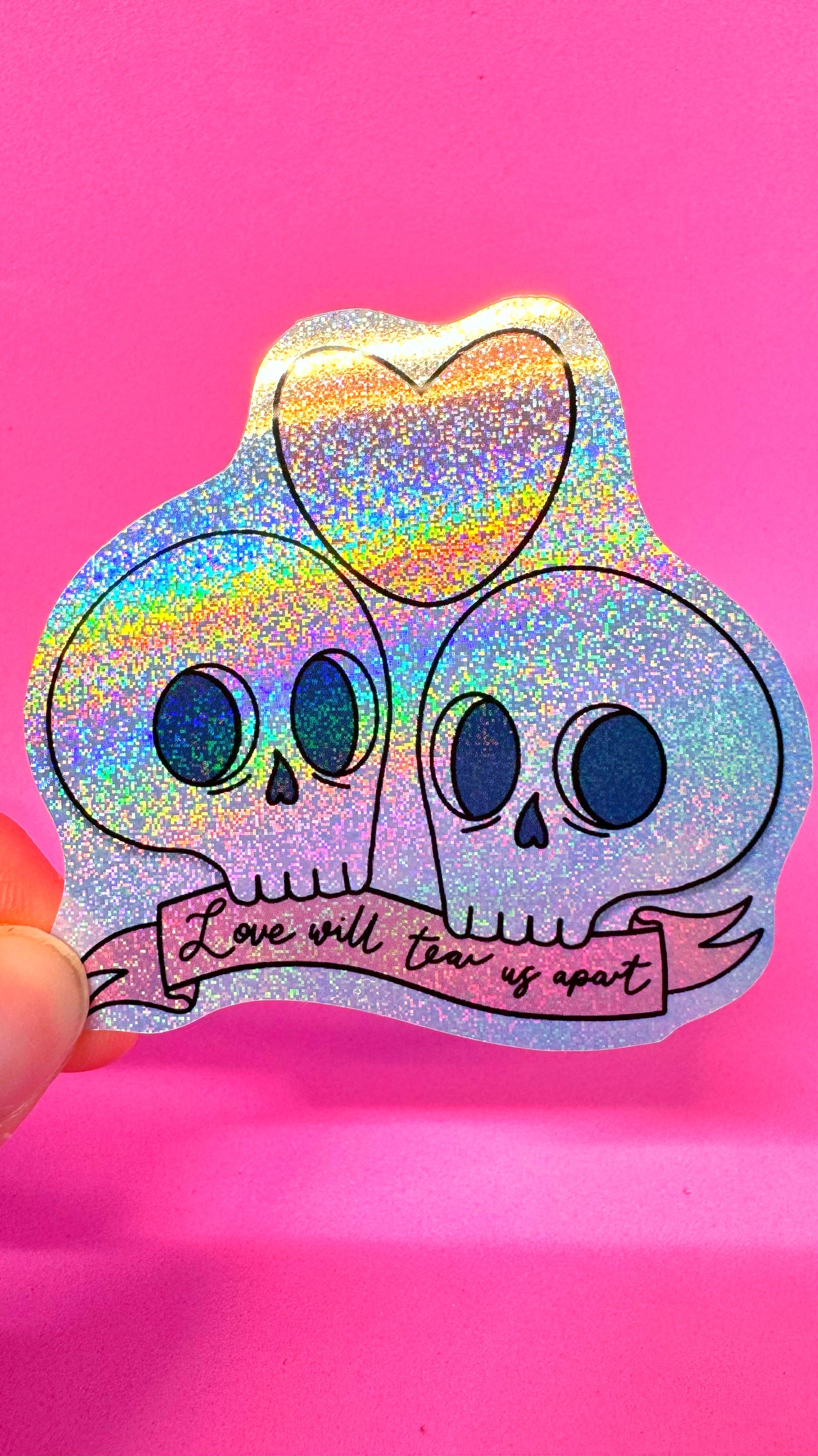 Glitter Holo Skulls Sticker