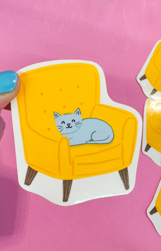 Kitty Armchair Sticker