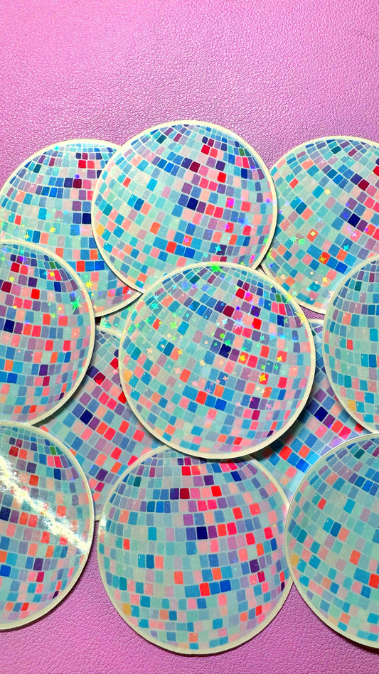 Mirrorball Glitter Sticker