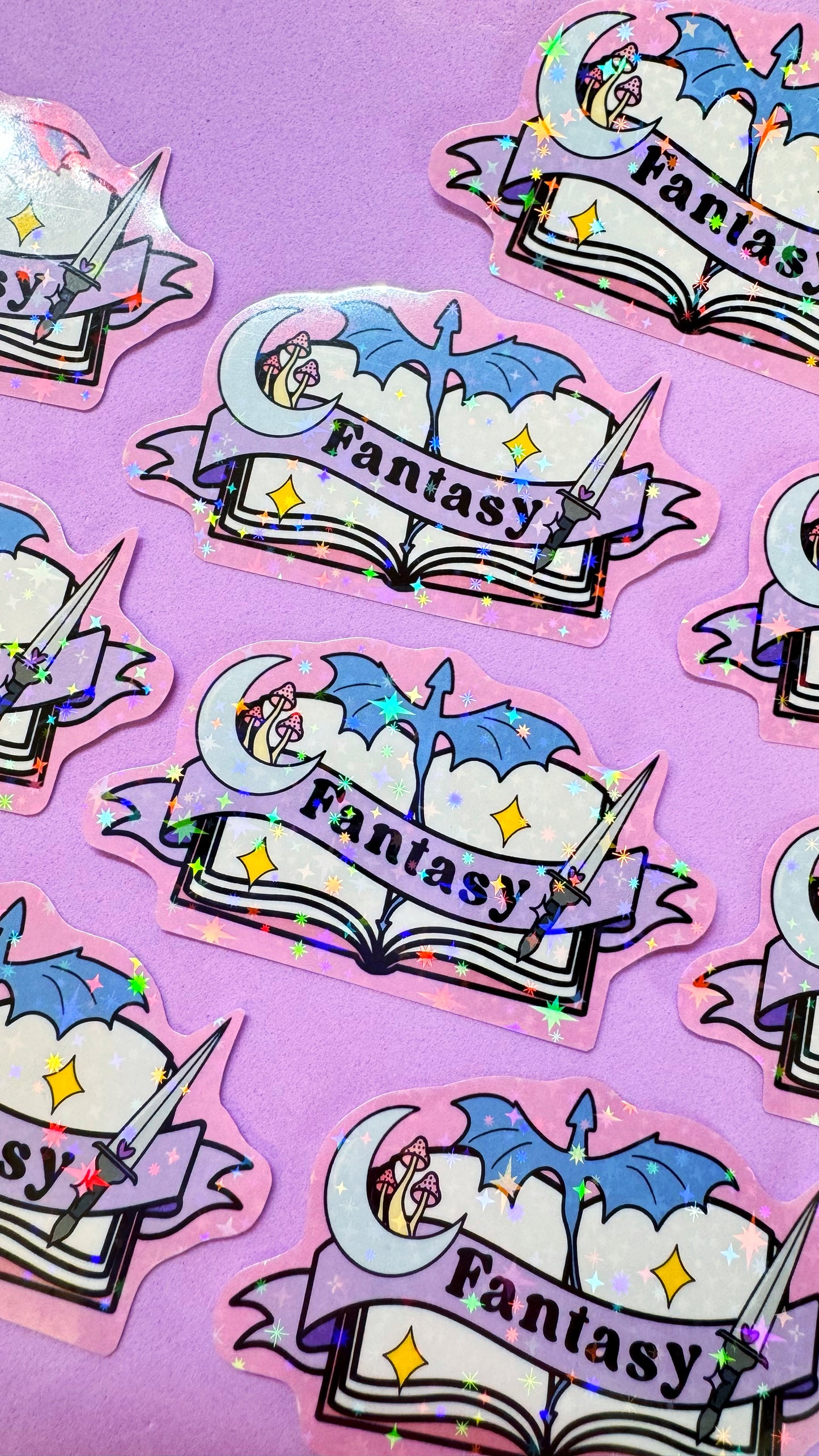 Fantasy Glitter Book Sticker