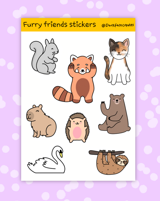 Furry Friends Sticker Sheet