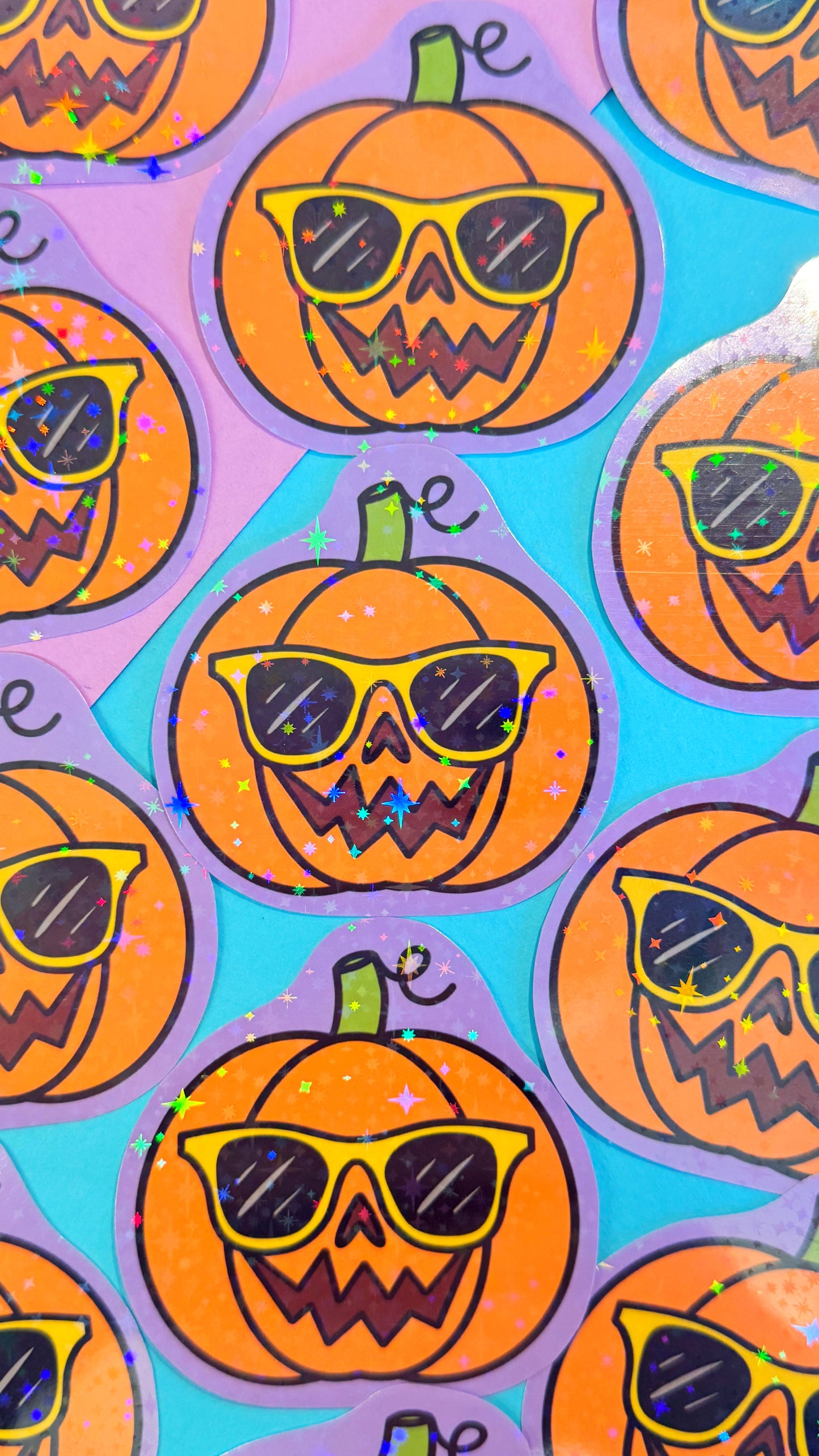 Pumpkin Glitter Sticker