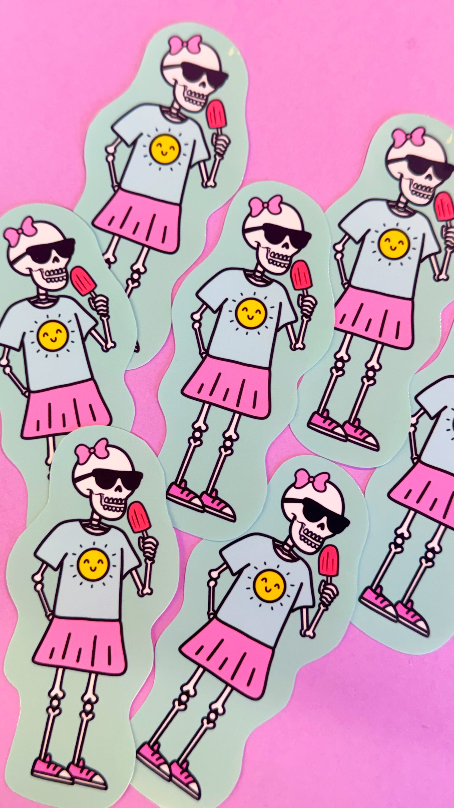 Summer Skele Sticker