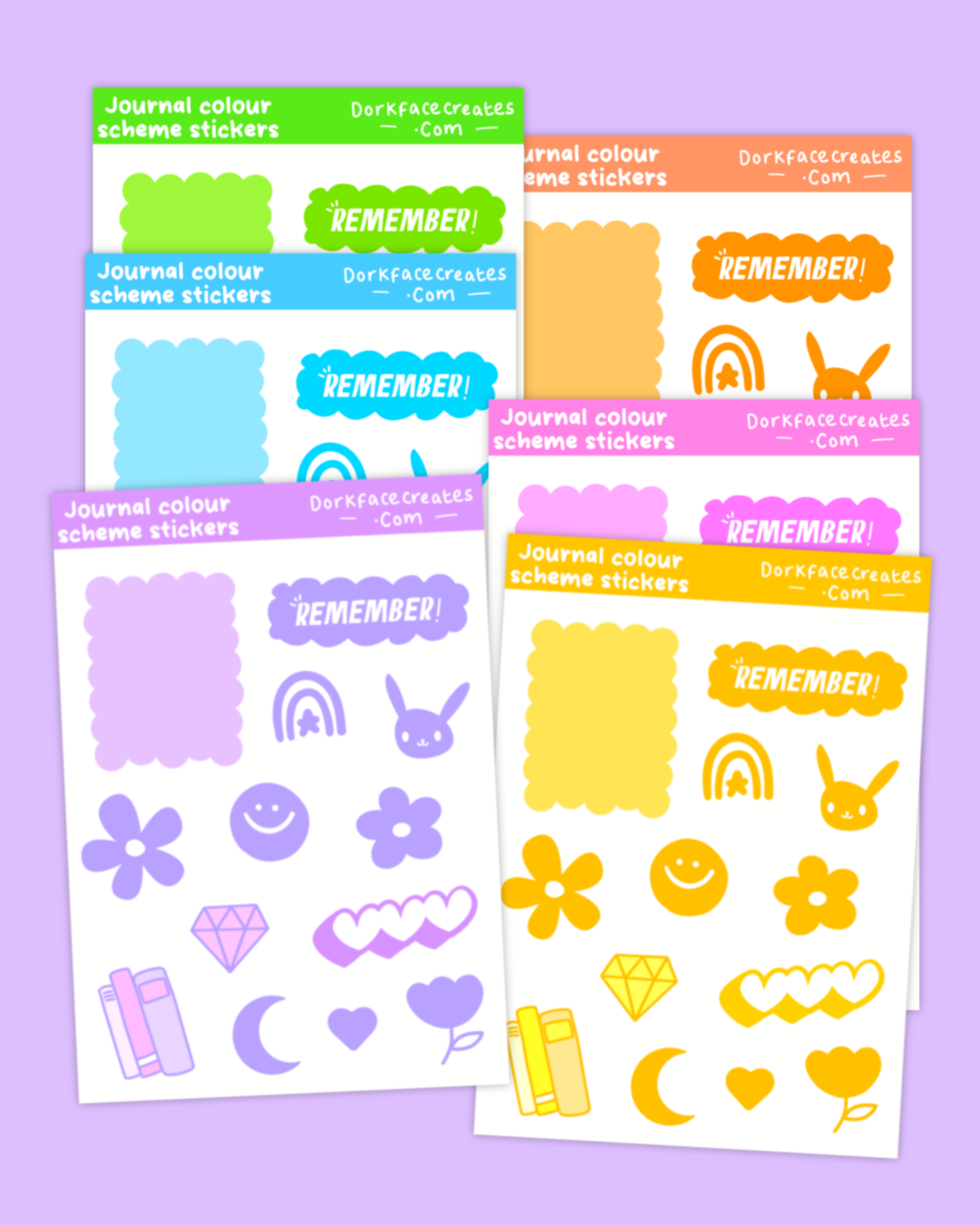 Journal Colour Theme Stickers