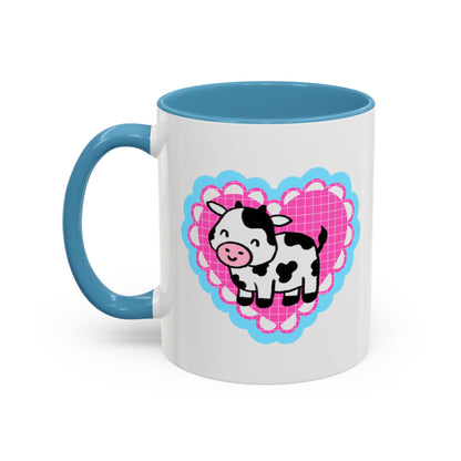 Cute Cow Heart Accent Coffee Mug