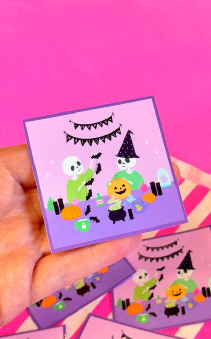 Skeleton Party Sticker