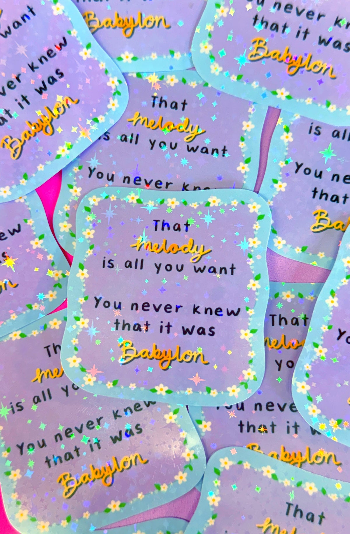 Babylon Glitter Sticker