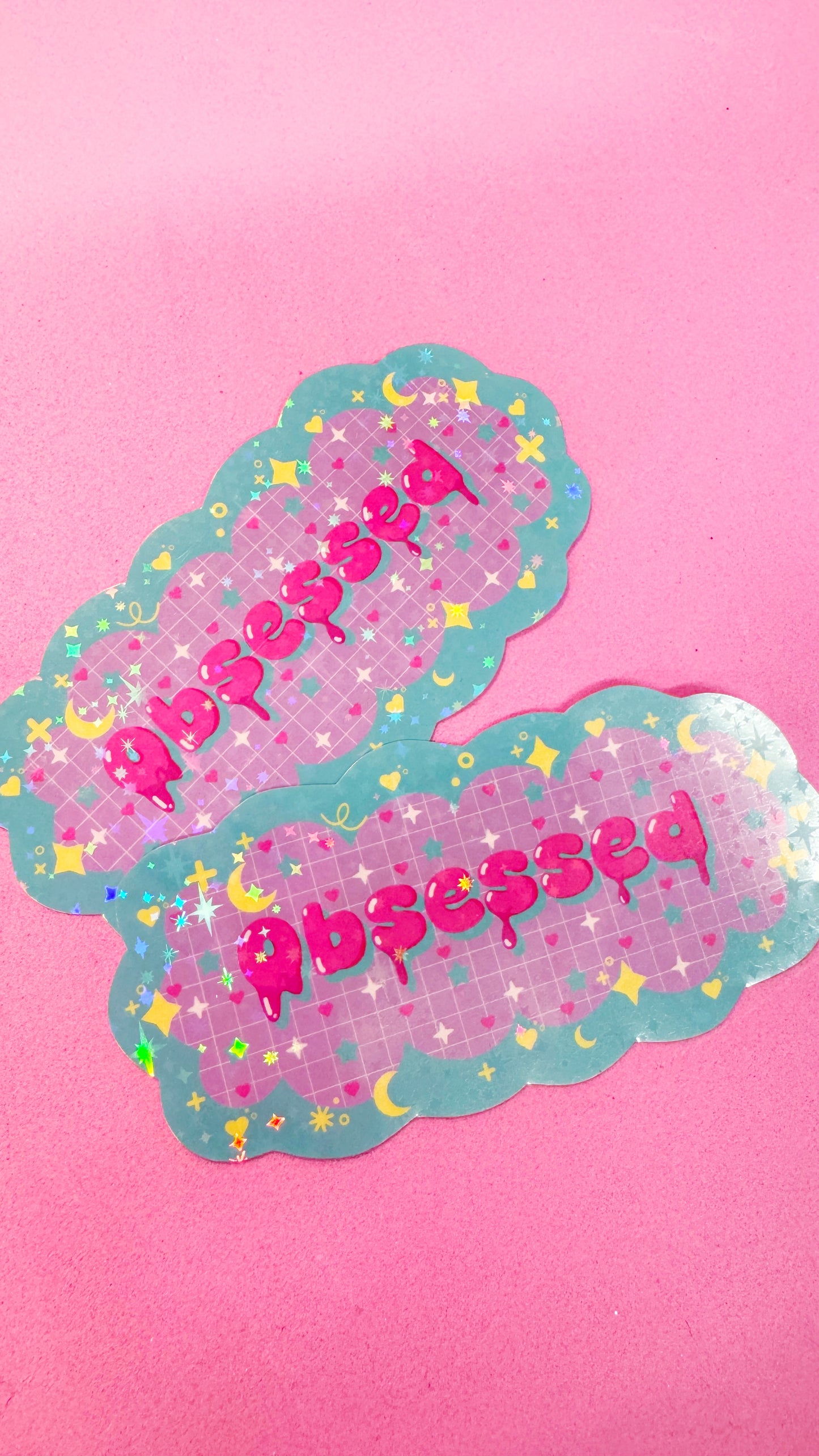 Obsessed Glitter Sticker