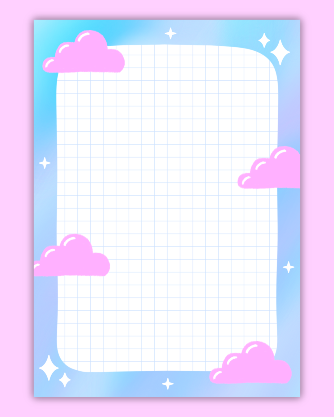 Cloudy A5 Notepad