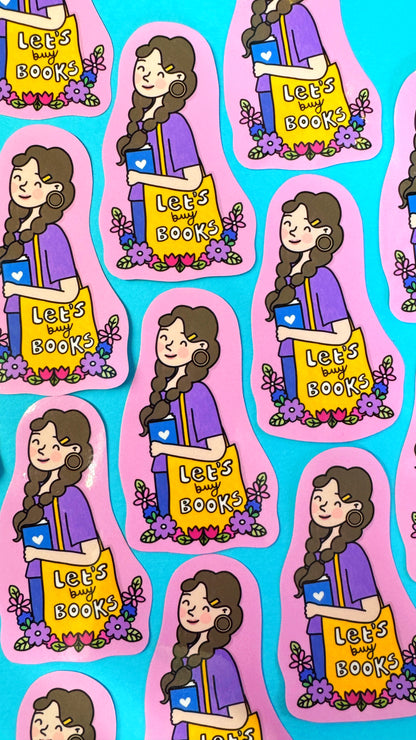 Let’s Buy Books Sticker