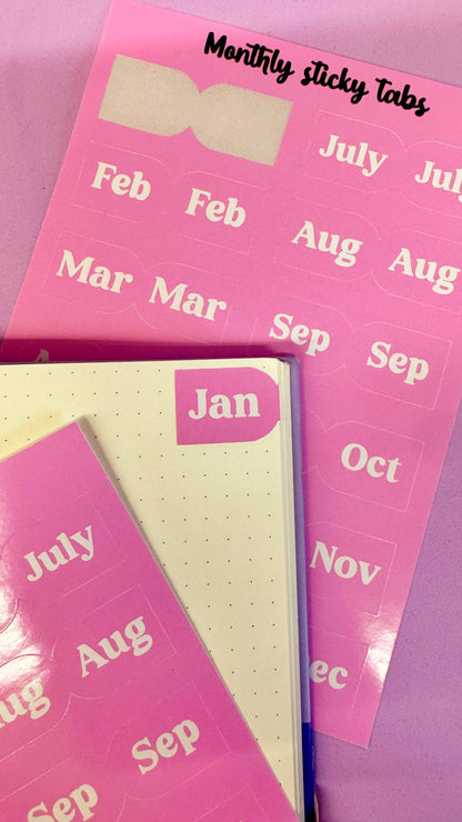 Monthly Sticky Tabs
