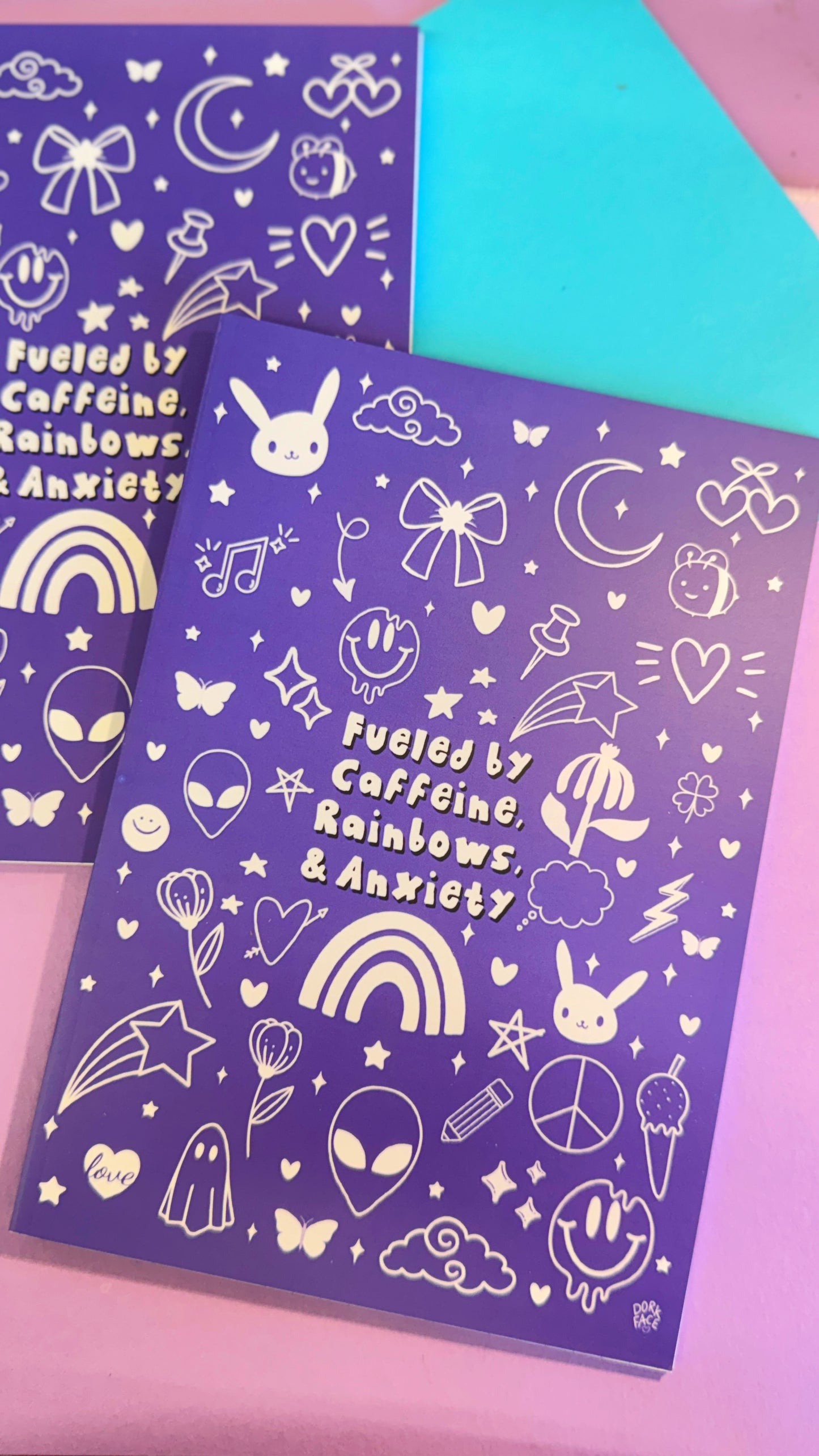 Caffeine, Rainbows, Anxiety Notebooks