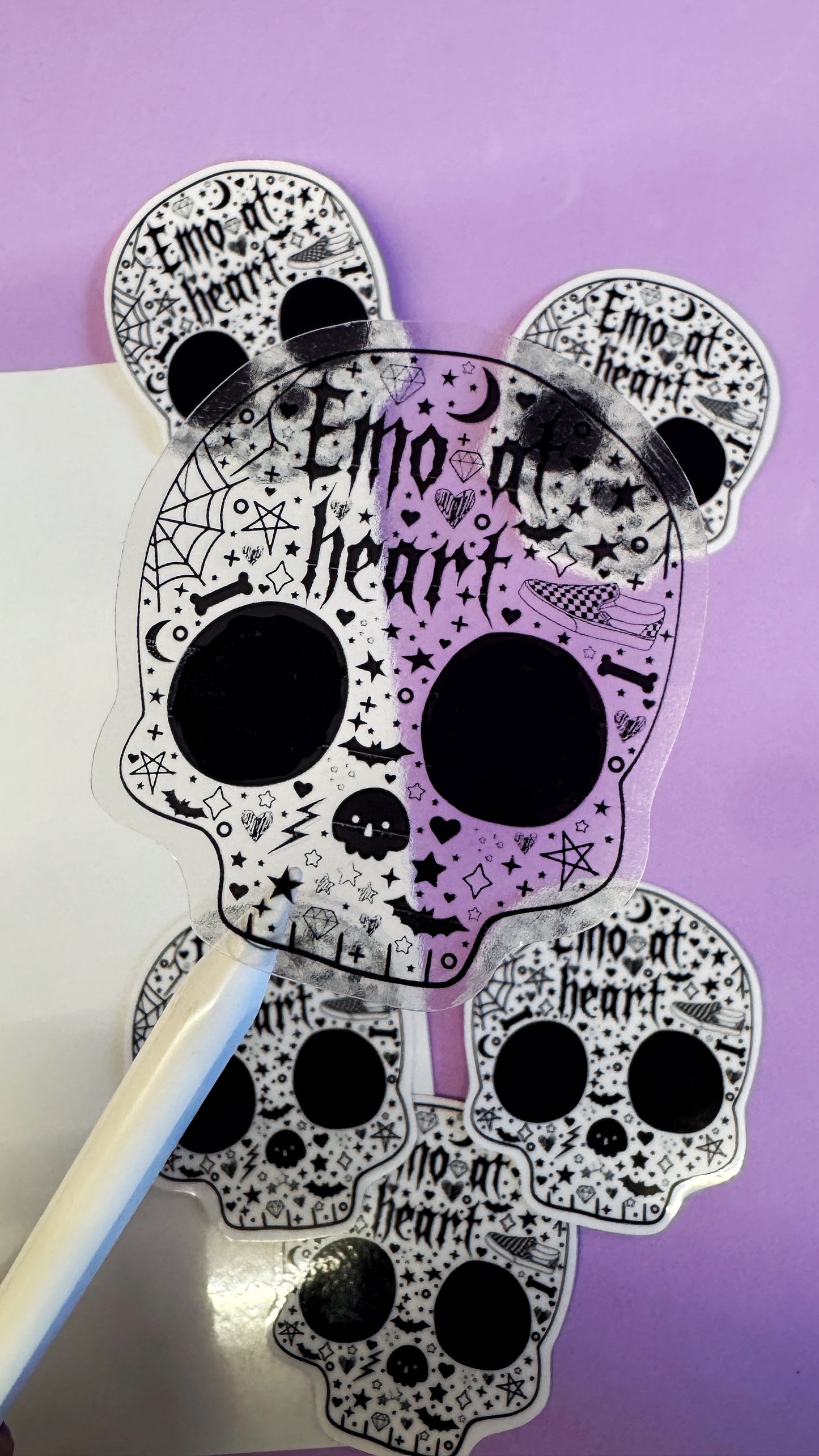 Transparent Emo At Heart Sticker