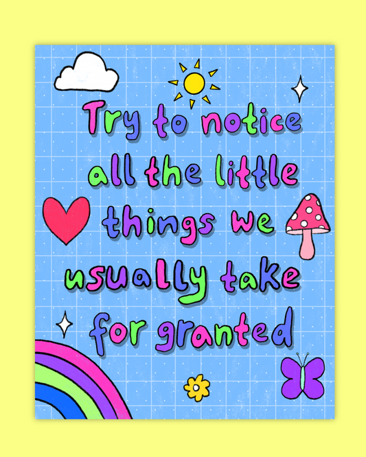 Try To Notice Sticker/Print