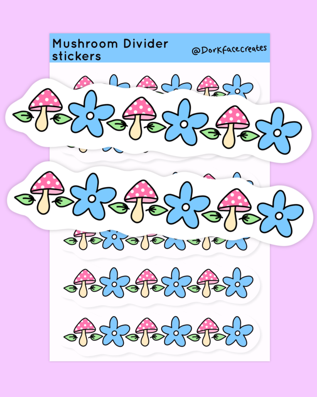 Mushroom Journal Divider Stickers
